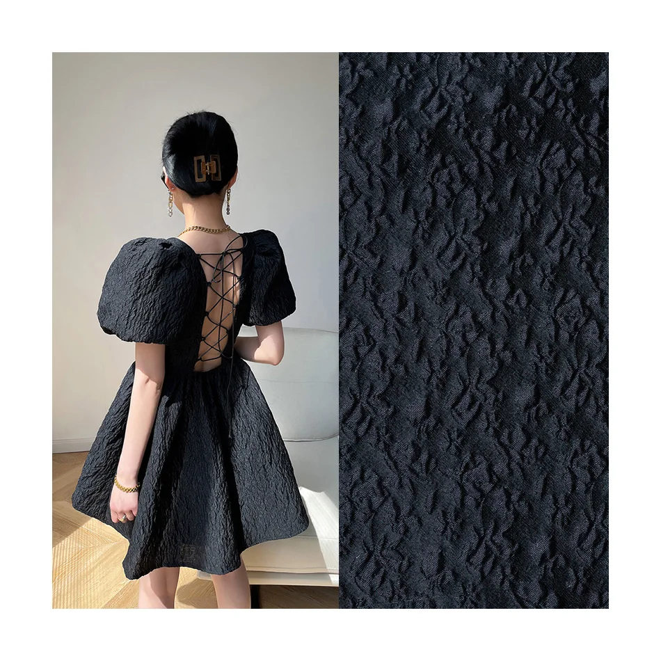 RL037KE 2022 HIGH QUALITY  yarn-dyed woven jacquard FABRIC 84% polyester 16% nylon designer fabric 132 cm 70g sm 40S for cloth