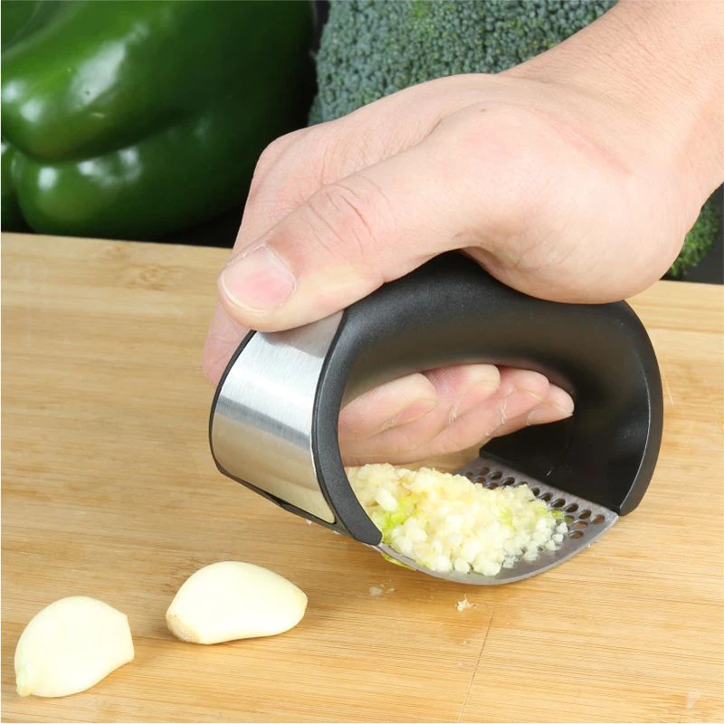 Kitchen Gadgets Easily Stainless Steel Ginger Crusher Garlic Press Plastic Handle Garlic Press Chopper Crusher Grinder Cracker