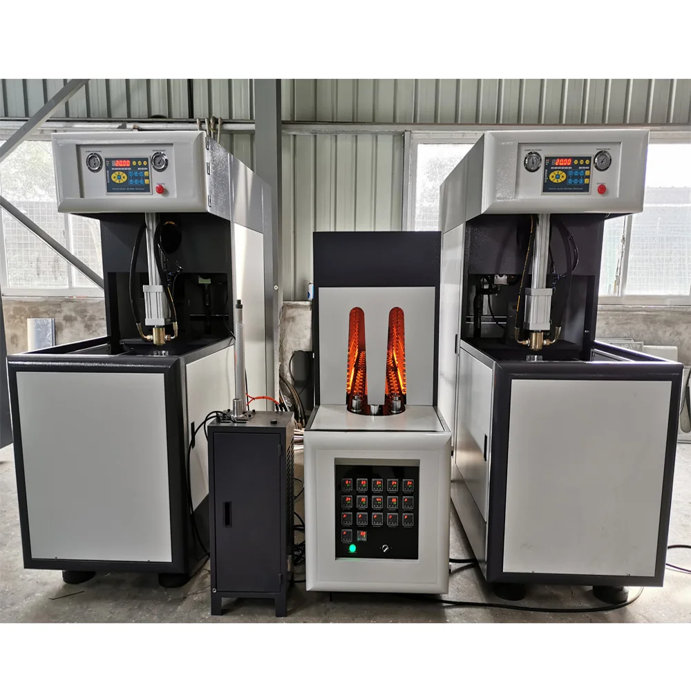 3 gallon plastic water bottle making machine with 2 blower 1 oven