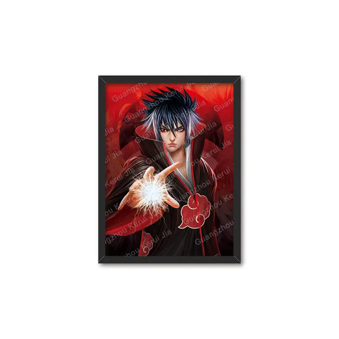 Wholesale Custom 3d lenticular Japanese manga poster one piece dbz naruto shippuden poster 3d motion flip anime wall posters