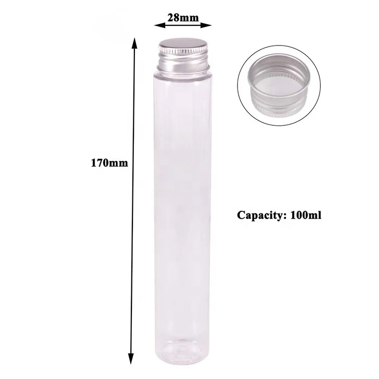 
Transparent Flat Bottom Glass Spice Test Tube Rack 6 with Screw lid 