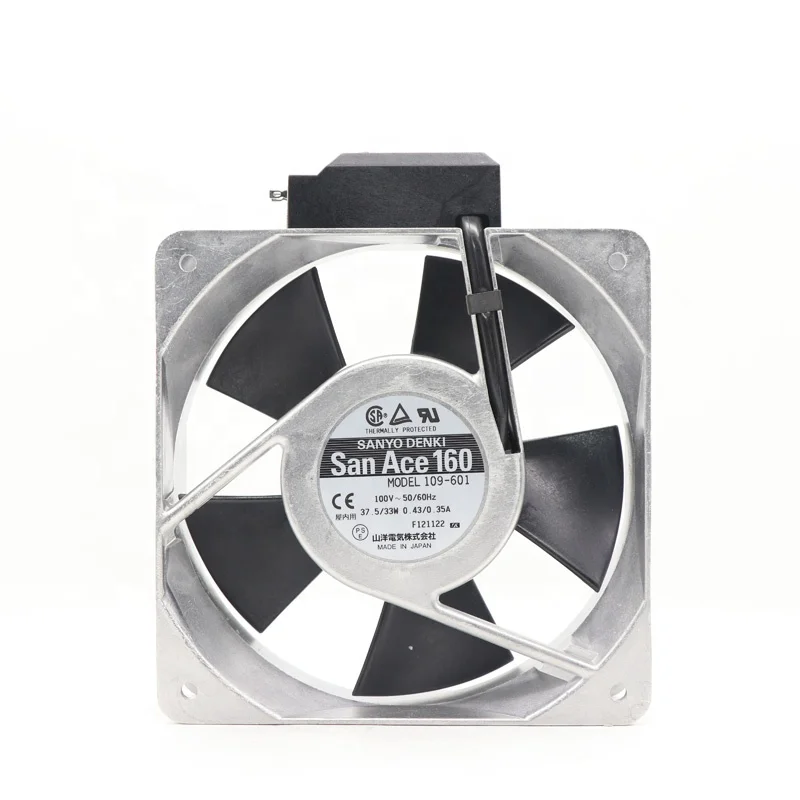 SANYO 109-602  109-601 109-371 220V AC 160x160x51mm 37.5W 0.23A 510m3/h 3350RPM Inverter Sensor Axial Cooling Fan
