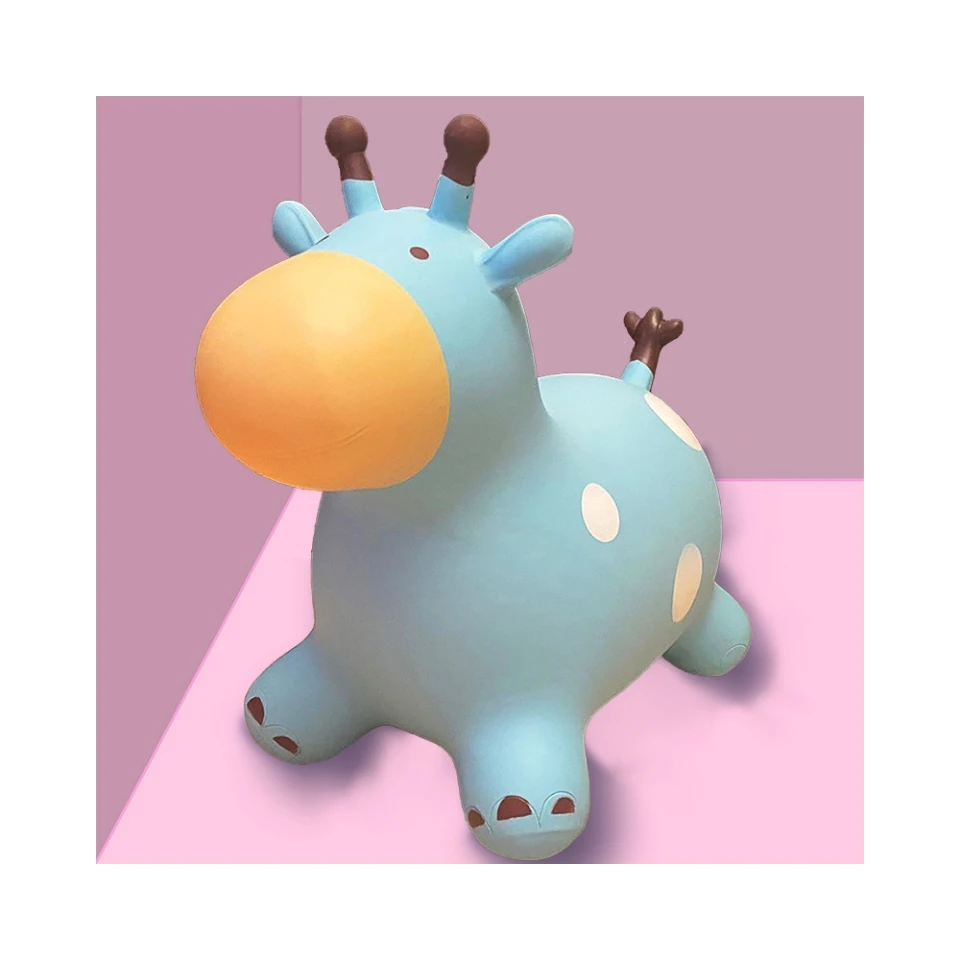 Kids Inflatable Bouncy Hopper Animals Ride On Jumping Giraffe Bouncer