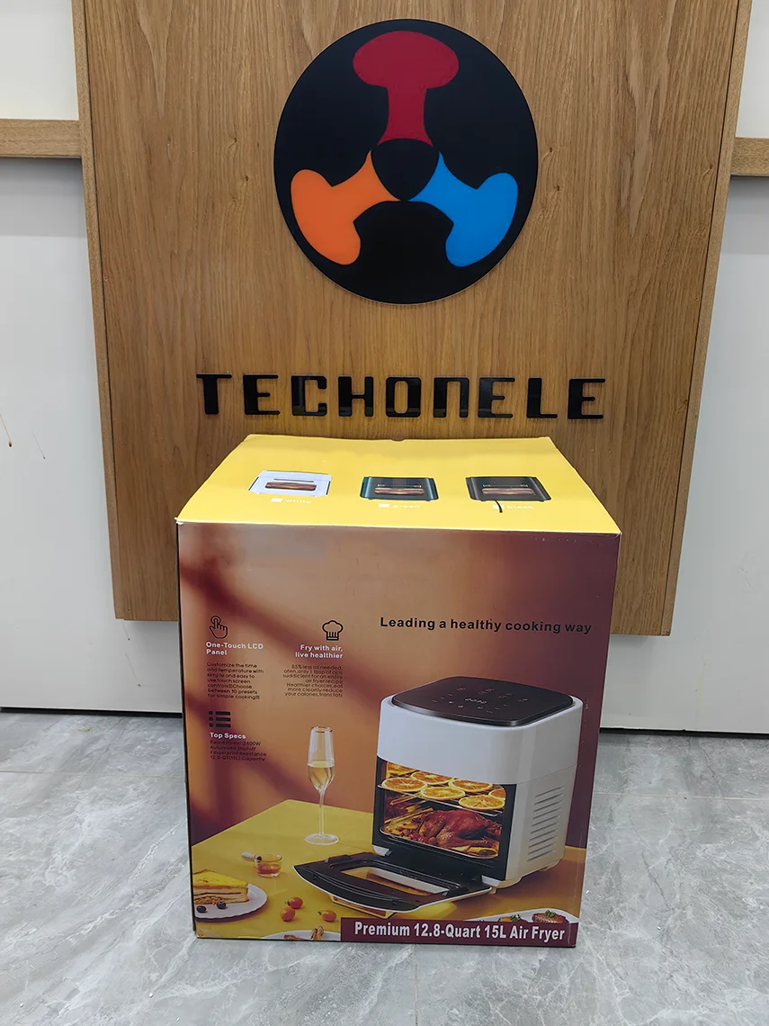 2024 Smart Air Fryer 15L Electric round Deep Fryer Stainless Steel Multi Oil & Free Air Factory Supply for Household Hotel Use