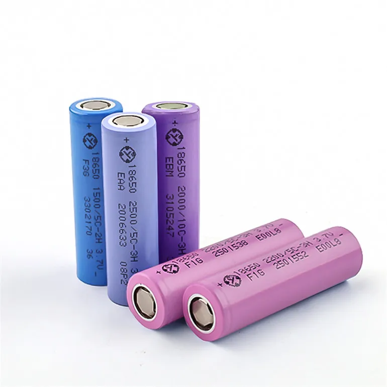 Highest Capacity 18650 1500mah 1800mah 2000mah 2200mah 2500mah  Flat Top Lithium Ion Rechargeable Battery 18650 battery 3.7v