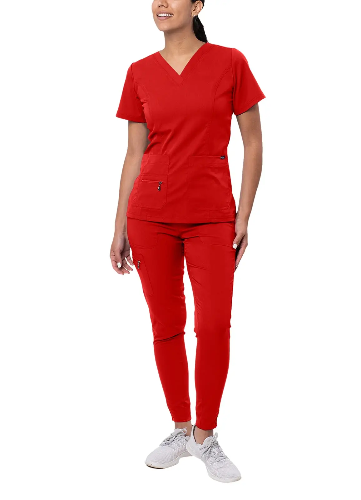 Wholesale V-neck Customized Fashionable Polyester Women Medical Nurse Scrubs Uniforms Sets Hospital Easter Scrubs Suits