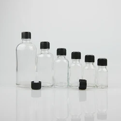 Non Spill 5ml 10ml 15ml 20ml 30ml 50ml 100ml Clear Blue Amber Green essential oil  bottle with 18/415 plastic screw cap