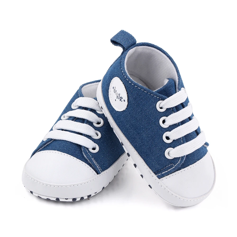Spring and autumn baby solid color cartoon decorative infants high top walking shoes