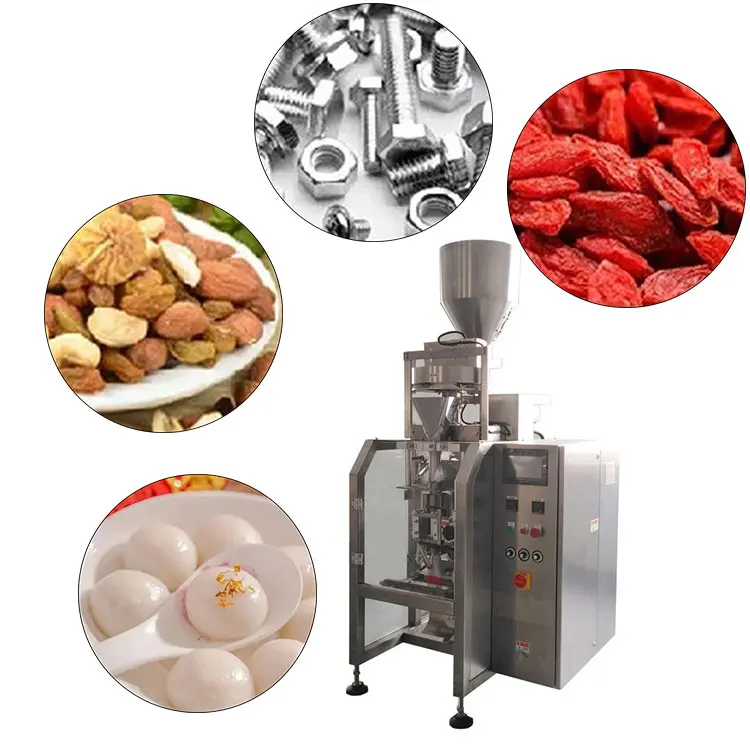 Automatic Mixed Nuts Snack Sesame Seeds Granule Food Crackers Chewing Gum Packing Machine With Volumetric Cup & Hoppers