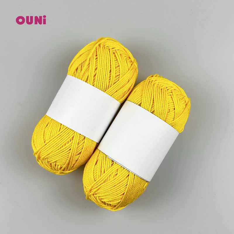 Wholesale  retail market super trending 2024 new  type of spring  knitting yarn 6 ply  mercerized 100% high level worsted cotton