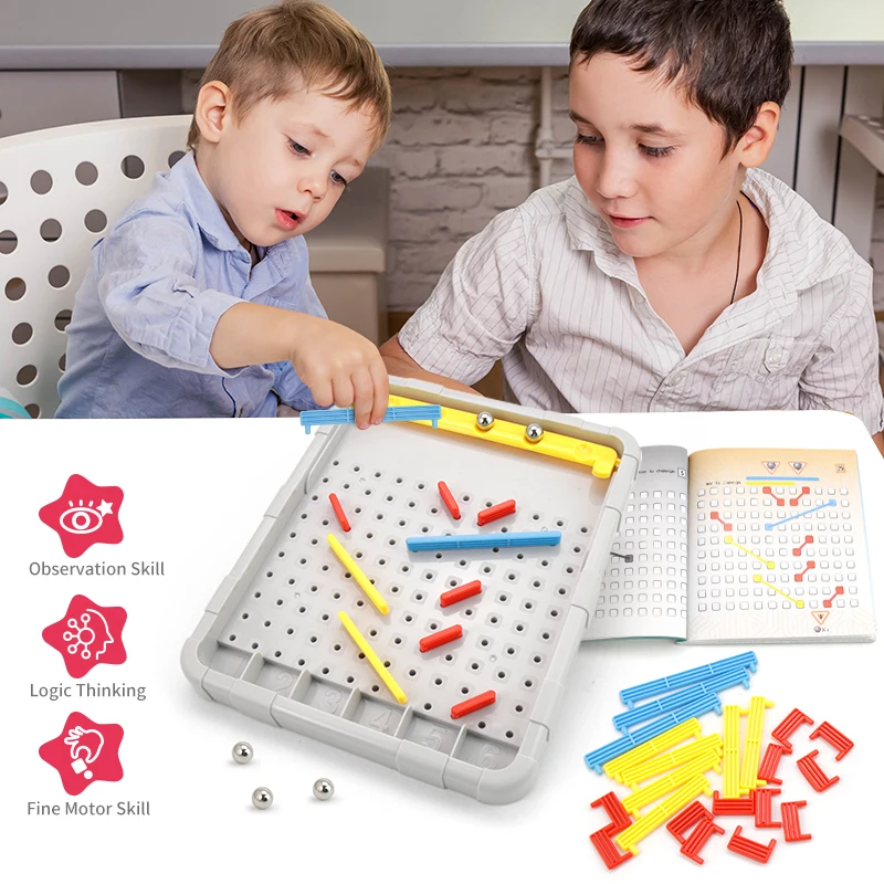 Kidewan STEM Educational Gravity Powered Logic Bead Track  Maze Toys Board Game For Kids Toddler Intelligent Training