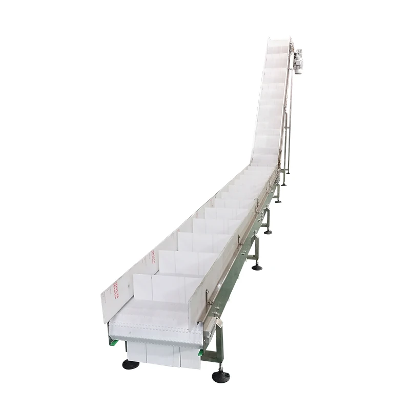 LHJ High Quality Portable Elevator Z Type Plastic Modular Belt Conveyor Stainless Steel Frame Inclined Conveyor System