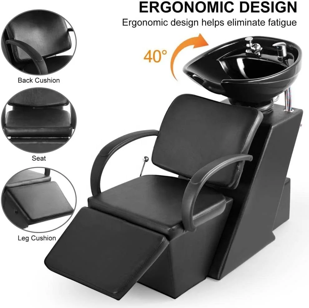 2024 Youtai Professional factory direct sales barber salon half lying shampoo bed with massage