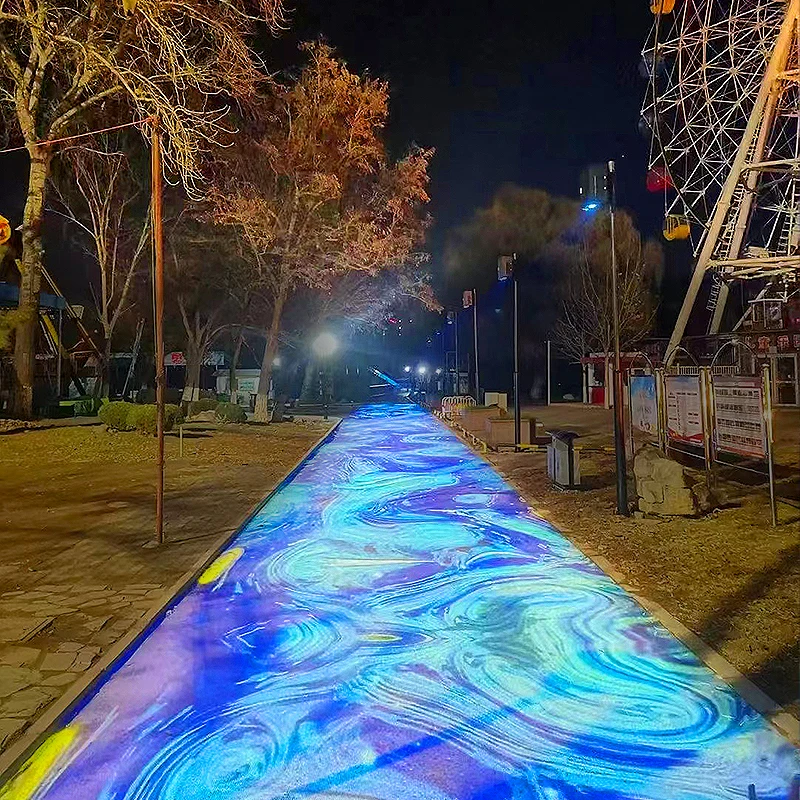 High Definition adjustable outdoor interactive projection,radar sensor,holographic display,for artistic,scenic spot