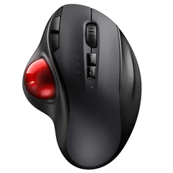 Seenda Rechargeable Rollerball BT Mice for Windows Mac iPad  Android Ergonomic 2.4G Wireless Trackball Mouse