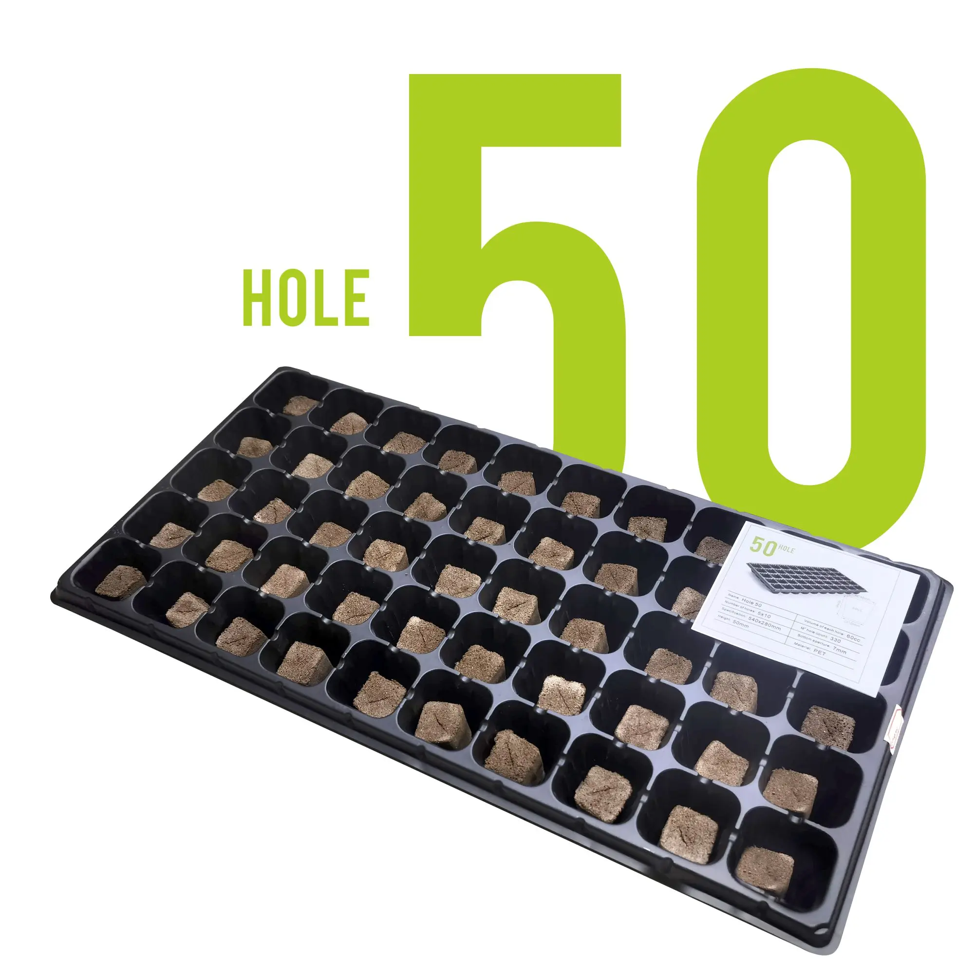 32 50 72 128  well cell seed entry tray starter tray for seedling planting, propagation, and germination stoppers