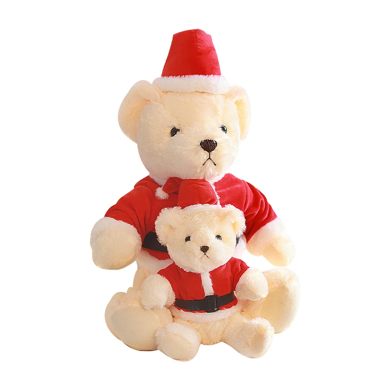 Cute christmas bear with clothes and hat for kids