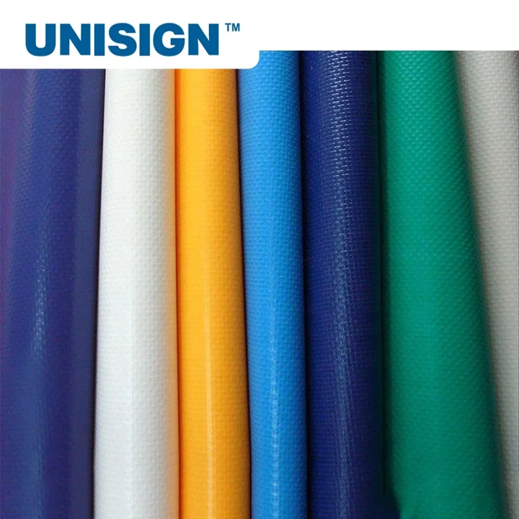Unisign Водонепроницаемый брезент из ПВХ оптом брезенты 550gsm-680gsm Брезентовая ткань с