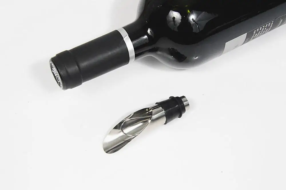 2 in 1 Stainless Steel Liquor Bottles Wine Aerating Spout and Pourer Stopper Wine Pourer Stoppers Wine Funnel Bottle Pourer