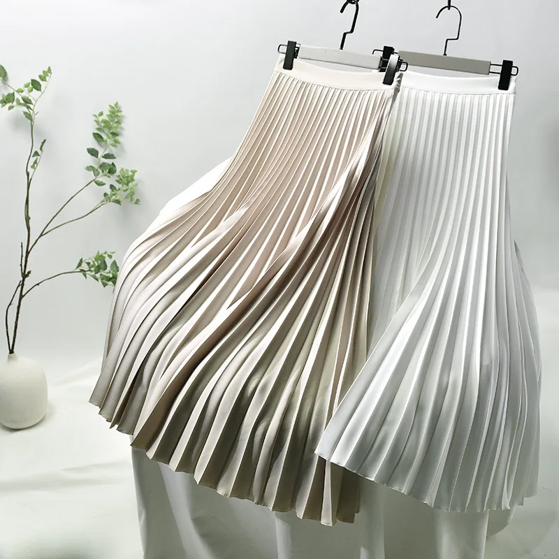 summer maxi cheap sets 2 piece outfits satin pleated turkish muslim long white skirts bohemian for women maxi plus size dress