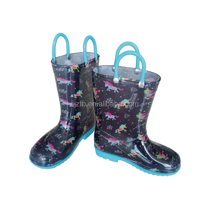 Hot Selling fashion cute anti-skidding PVC rain boots for kids