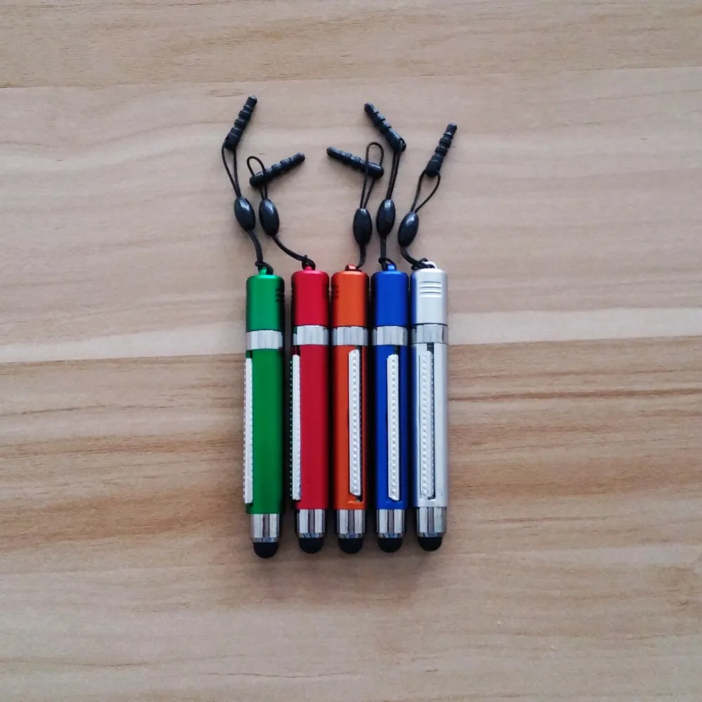 small banner stylus pen with the lanyard connect with phone and cap