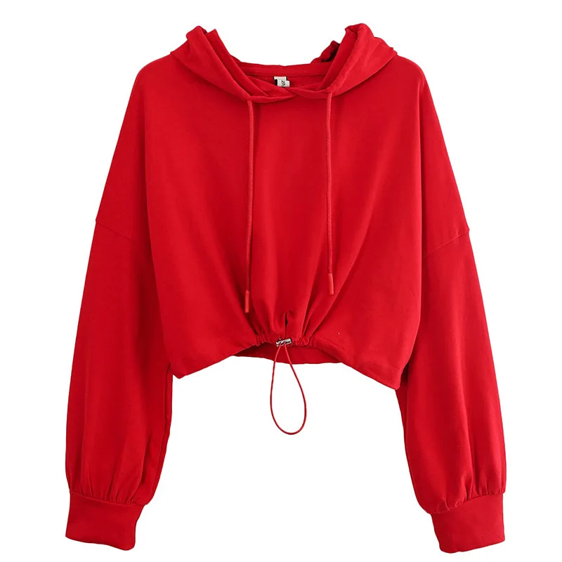 Women clothing cheap high quality 100 cotton tie dye crop top hoodie sport thin hoody