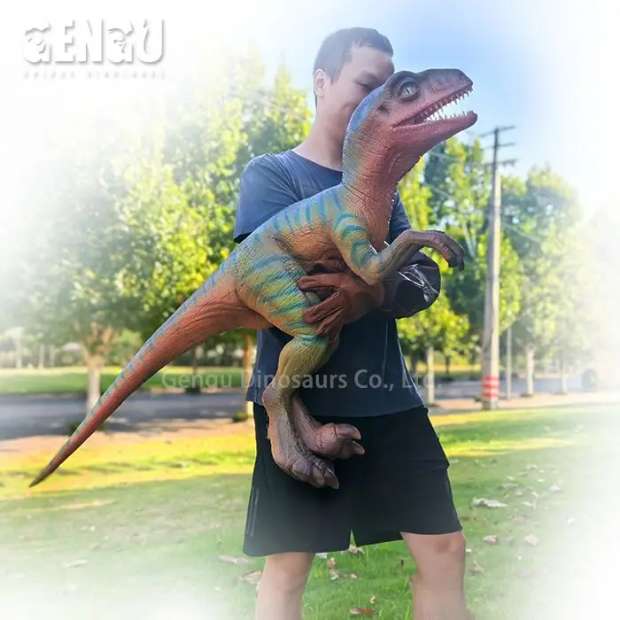 Animatronic Velociraptor Puppet 3D Baby Dinosaur Puppet Hand Control