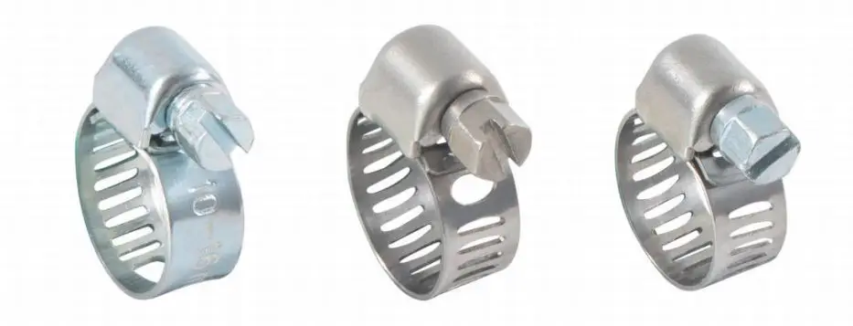 Stainless Steel Worm Hose Clamps Adjustable Metal Band Clamp for Water Pipe Automotive Plumbing Marine Application and Fuel Line