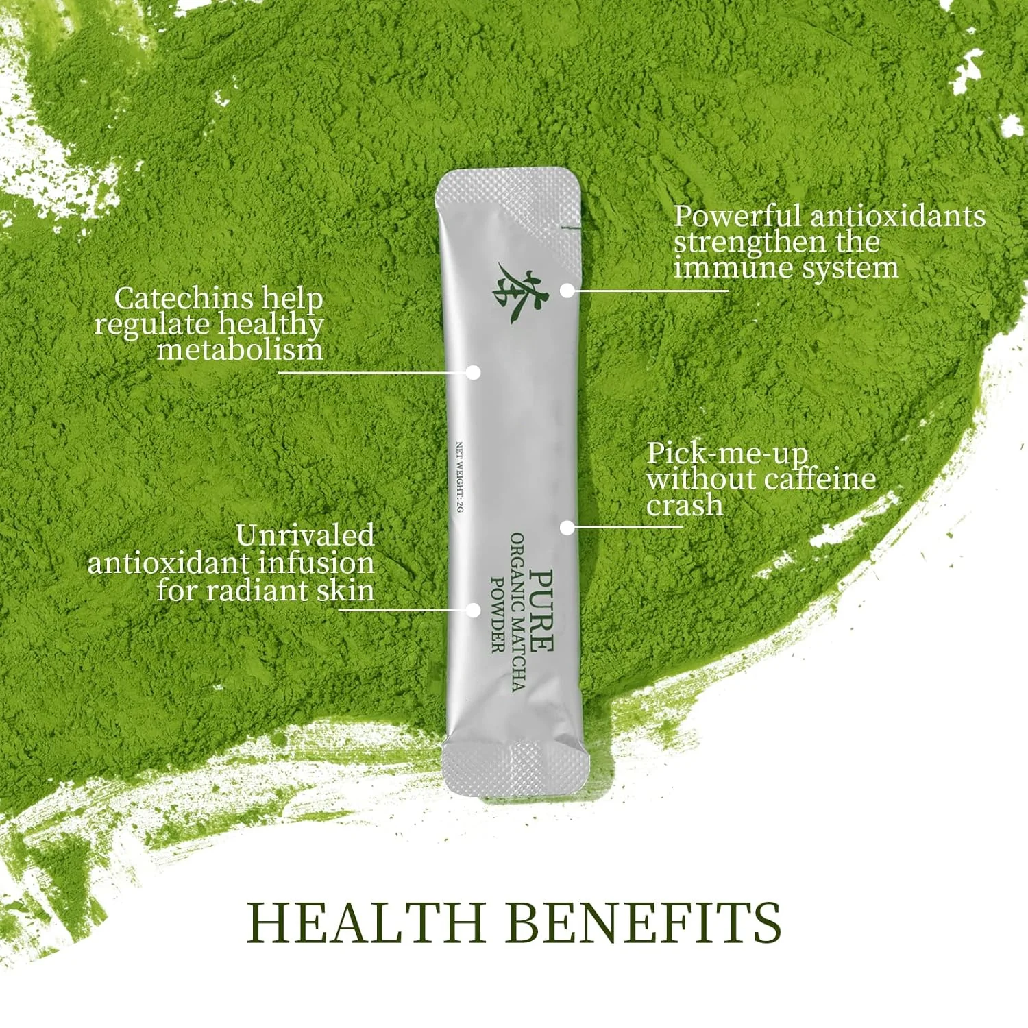 Matcha Green Tea Powder Single Serving Sticks Organic Matcha Powder Singles Packets Individual Matcha Tea Packets