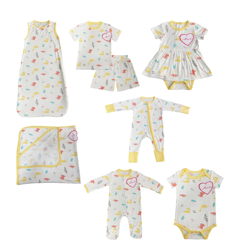 2025 Convertible Hands Baby Jumpsuit Bamboo Spandex Newborn Baby Clothes Oeko-Tex Certificate Printing Baby Onesie Rompers
