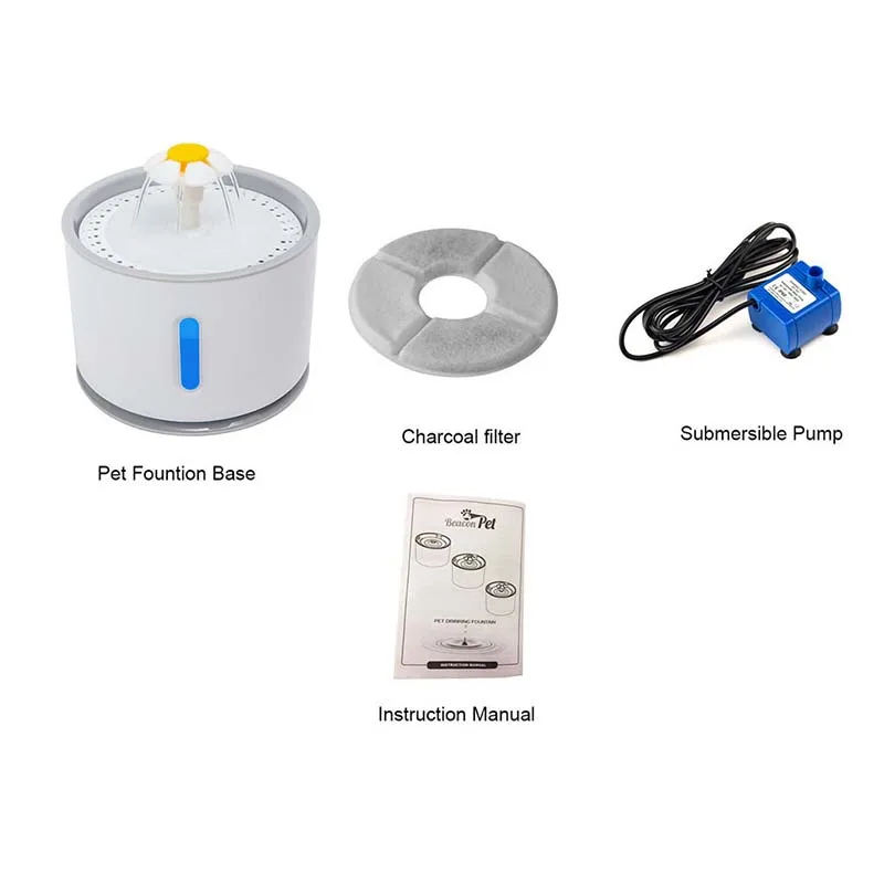 Cat Water Fountain USB Dog Drink Bowl Active Carbon Filter Automatic Pet Drinking Electric Dispenser Bowls Cats Drinker