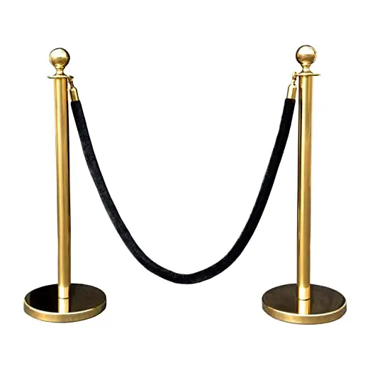 retractable queue stand velvet rope stanchion pole crowd control management system flexible delineator road warning post barrier