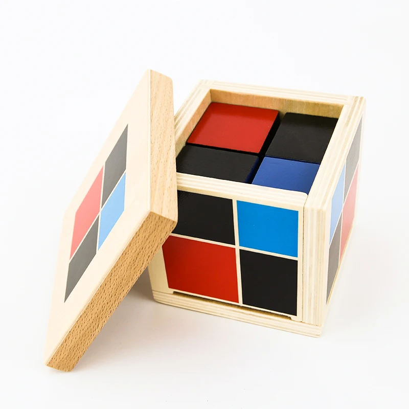 Монтессори Математические Игрушки Деревянный биномиальный куб математические материалы Дошкольное обучение игрушки для детей