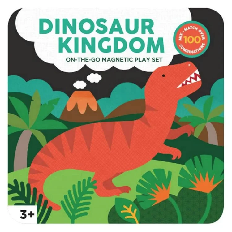 On-The-Go Magnetic Play Scene, Dinosaur Kingdom Mix & Match Magnetic Game Board Ideal Travel Activity for Kids