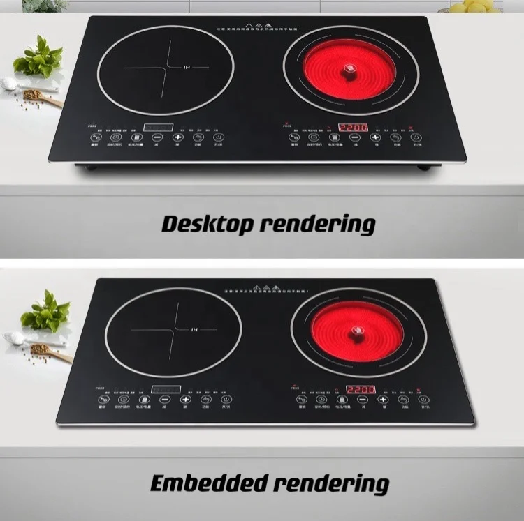  Portable Electric Double Stove 2200W Induction Cooker Burner Hot Plate