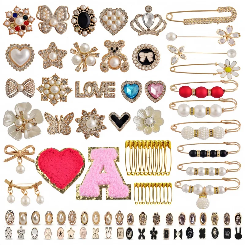 wholesale diy charms jewel decorations brooch for slouch socks frog buckle bling rhinestones charms