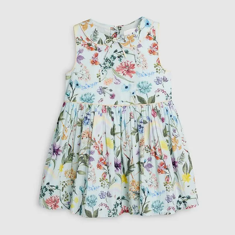 
Wholesale Girl printed Dress Sweet Child Casual Dress flower Little Girls dresses Clothes 