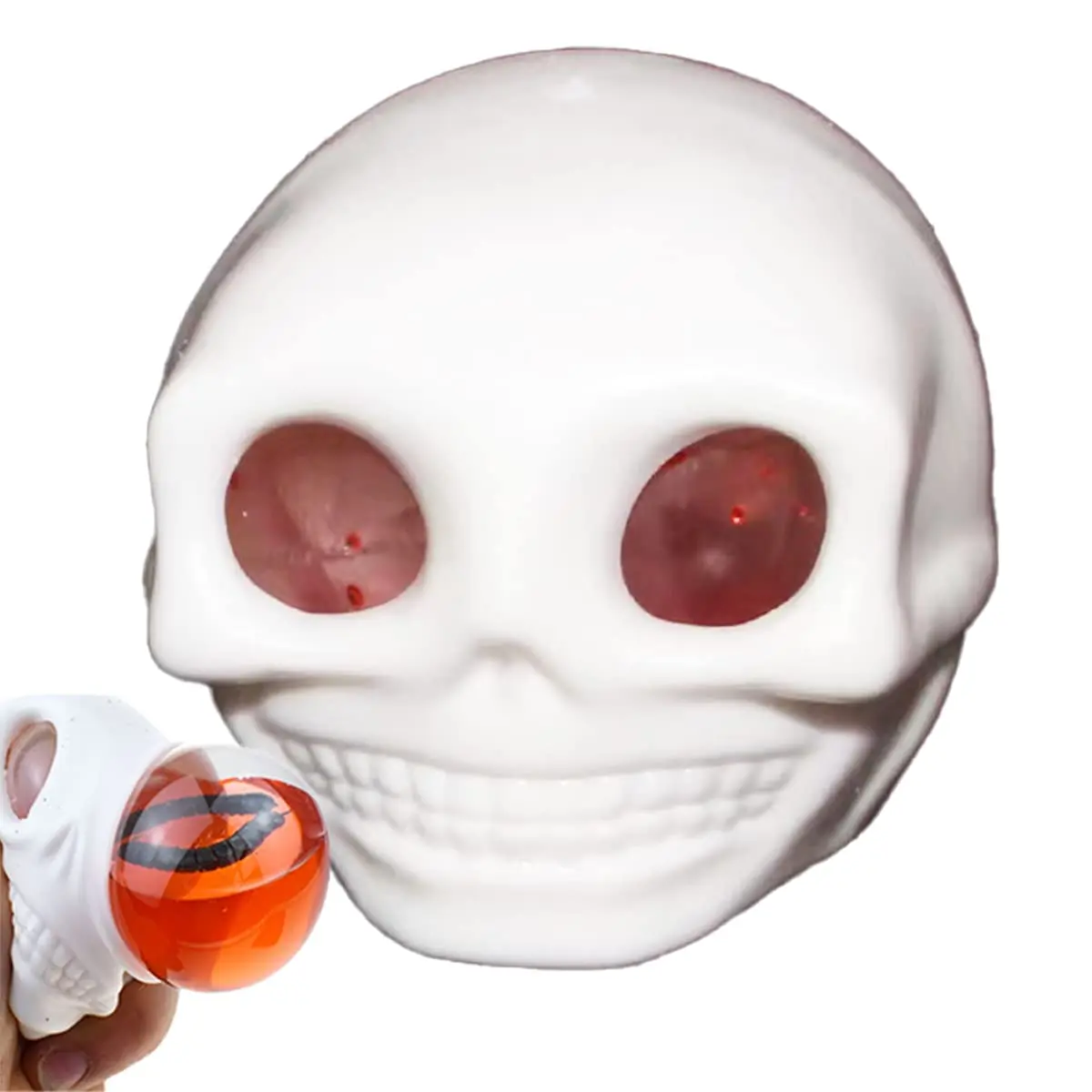 Skull Monster Gothic Fidget Toys, Skull Squeeze Balls for Adults Horror, Squishies Skull Stress Relief Toy