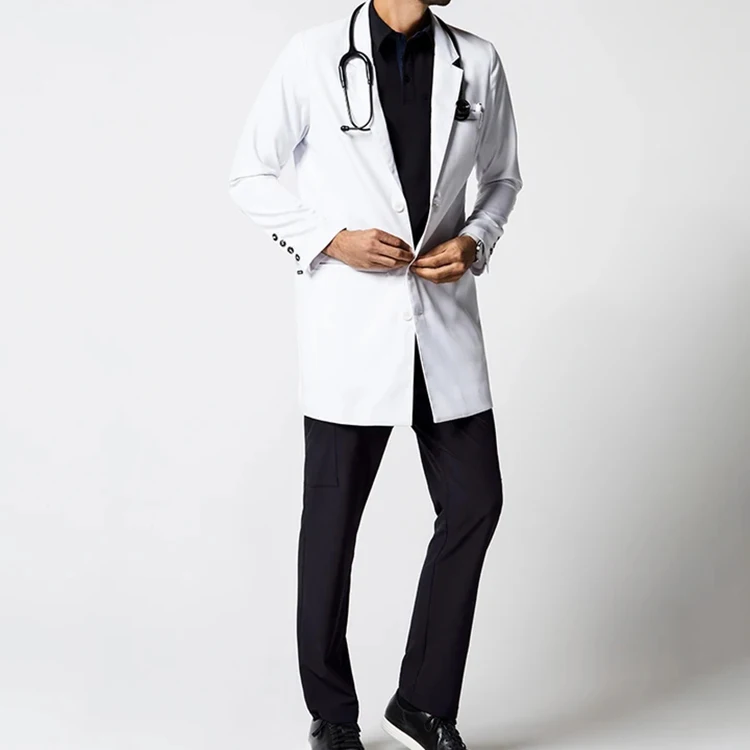 For Men Non Woven Lab Coats Medical Hospital Uniform Short Lab Coats Acid Resistant School Men Scrubs Uniforms Sets Fashionable