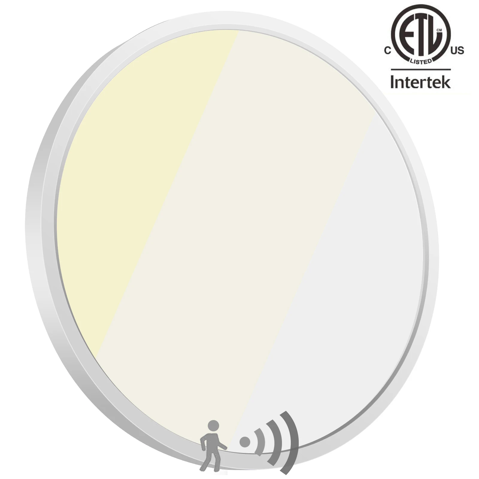 Motion Sensor Ceiling Lights 12Inch 3000lm Home Indoor Surface Mounted Flat Light 24W LED Flush Mount