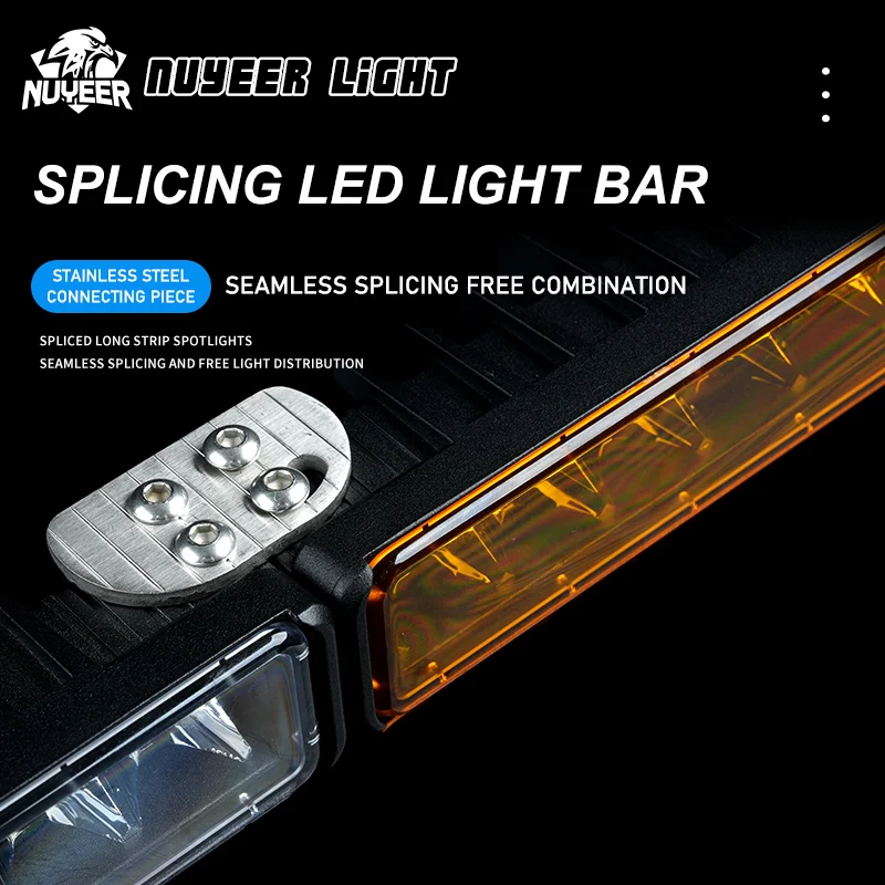 Single Row IP68 Waterproof Off Road Led Lighting Bar 45W 10 Inch 4x4 Car Led Light Bar for Vehicle UTV ATV Pickup