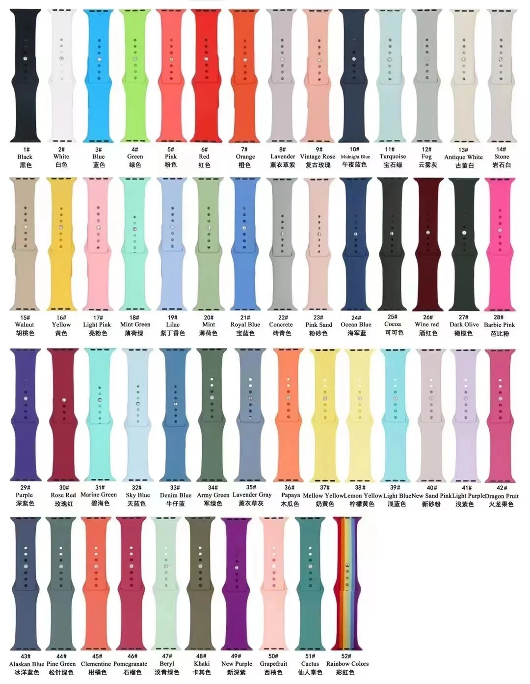 Ремешок силиконовый для Apple Watch Band Series 7 6 5 4 3 Se 38 40 41 42 44 45 мм