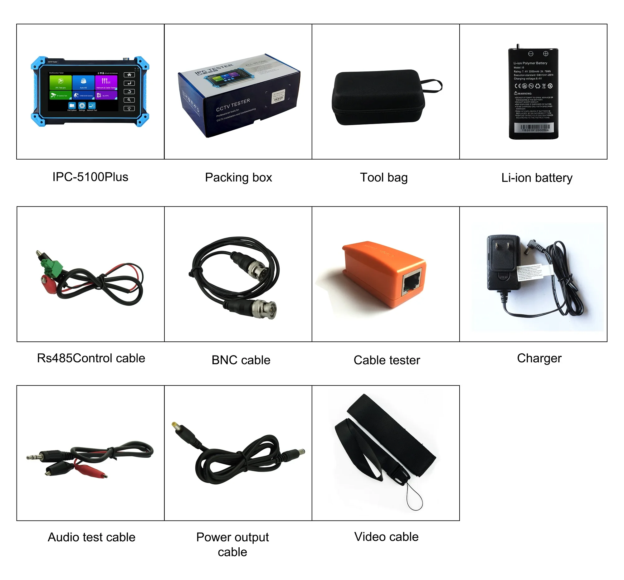 Top selling 5 inch 1920*1080 POE all in one camera tester HD & VGA input