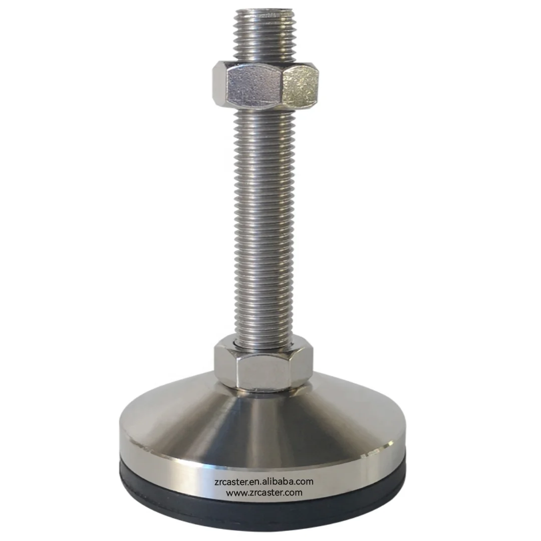 Dia 32/40/50mm L50/60/80/100mm Swivel Thread Stem Furniture Leg Leveler Adjustable Foot Leveling Feet for Machine