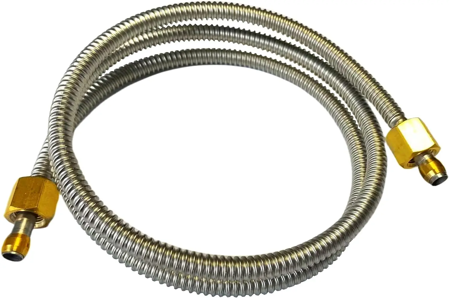 6mm Flexible Gas Line Catering Equipment Machine Gas Valve Corrugated Hose with Fitting M10X1 900MM