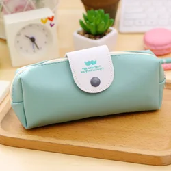 Boys and girls students pink blue portable beard large-capacity pencil bag pencil case travel cosmetic storage bag