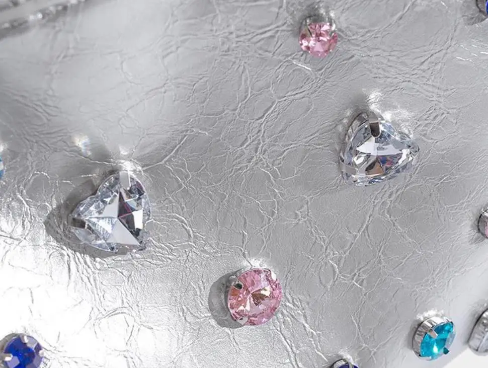 2024 alibaba online shopping luxury PU leather bags women handbags ladies, new design lady handbags shoulder all stones low moq