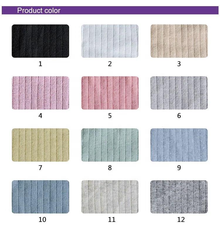 Hight quality 95%cotton 5%spandex 300gsm thick knitted rib lycra fabric for warm clothes