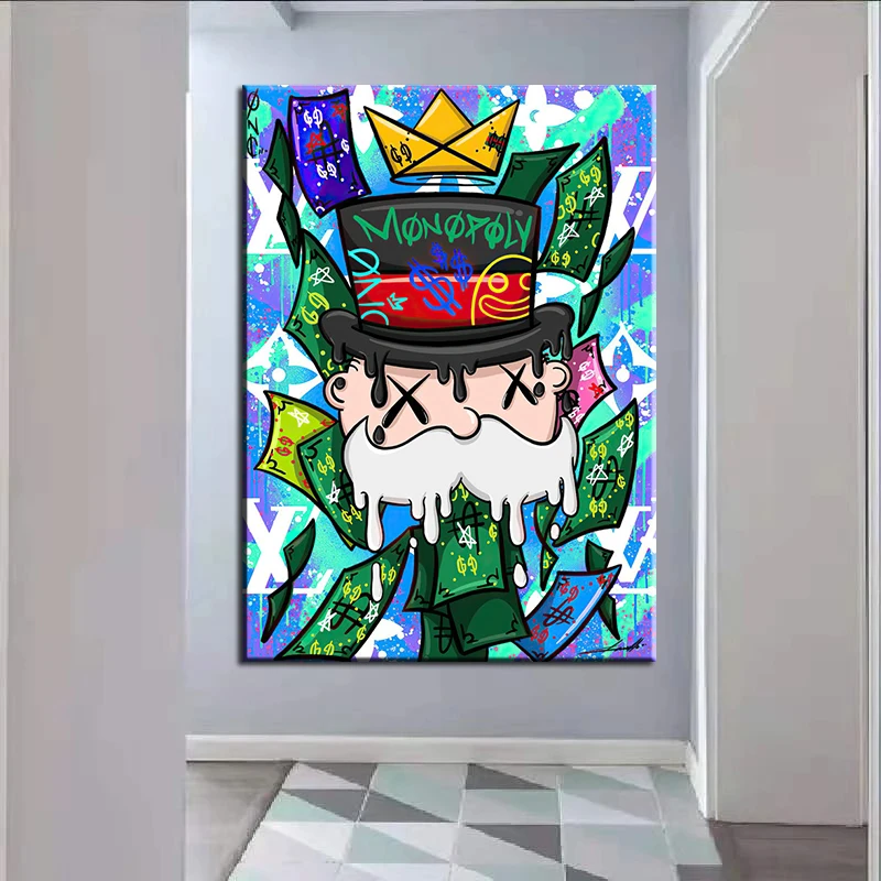 Graffiti Make Money Posters and Pop Street Wall Art Pictures and prints For Home Office Living Room Decor Fashion Wall Pictures